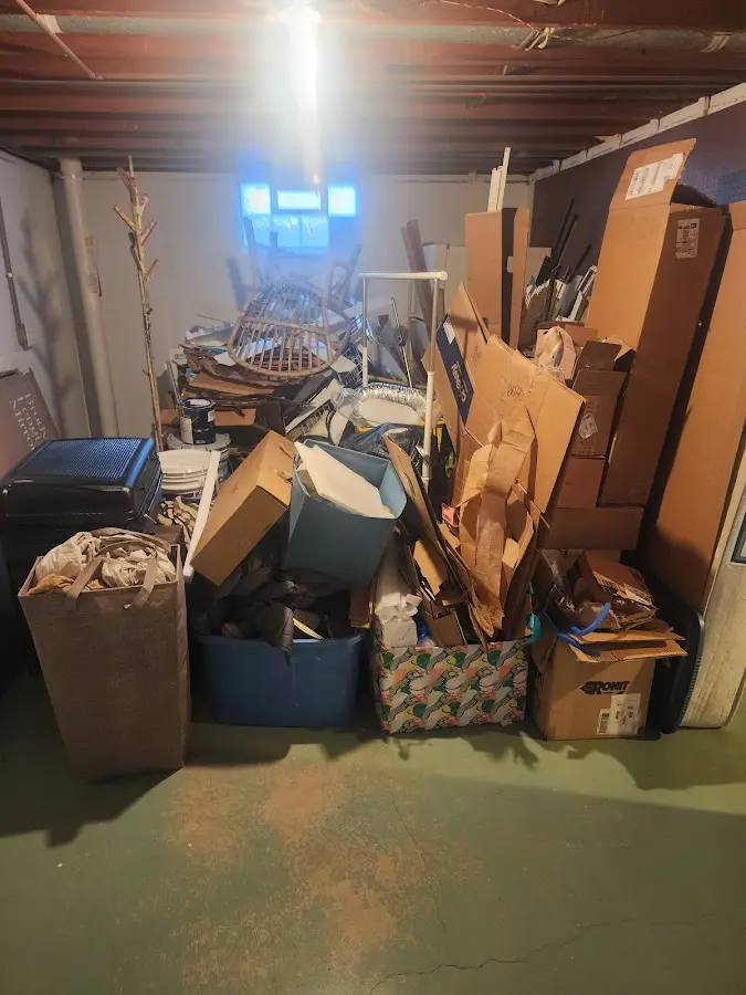 Roll-off dumpster container at job site for Yard Waste Dumpster Rental in Pleasantville